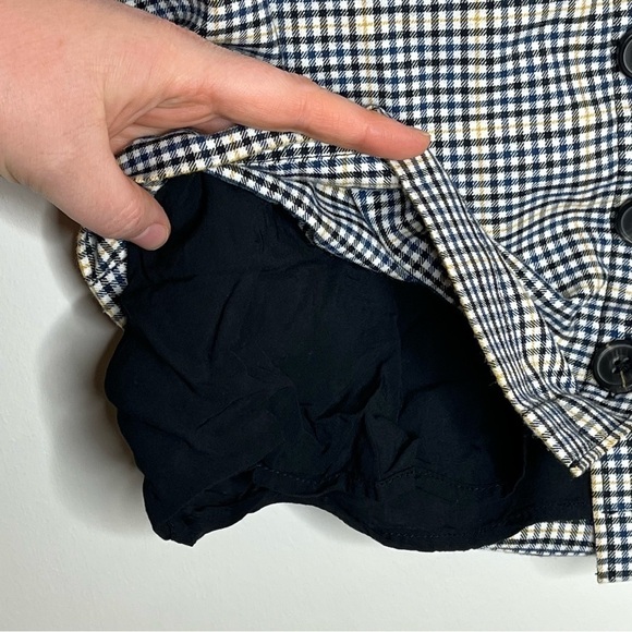 ABERCROMBIE & Fitch Plaid Mini Skirt Dark Academia Button Detail Lined - Picture 5 of 7